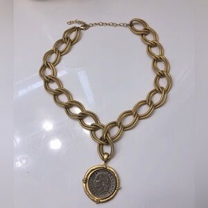 Susan Shaw Mixed Metal Franc Chain Necklace - RARE